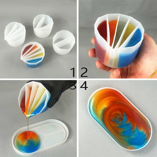 "ART-RESSIN Taza Dispensadora de Colores: Ideal para Mezcla de Pigmentos y Manualidades de Resina Epoxi"