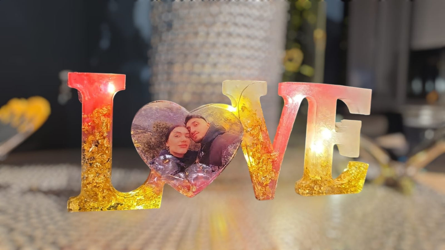 Decoraciones de Resina "Love", "Home", "Family" y "Live"